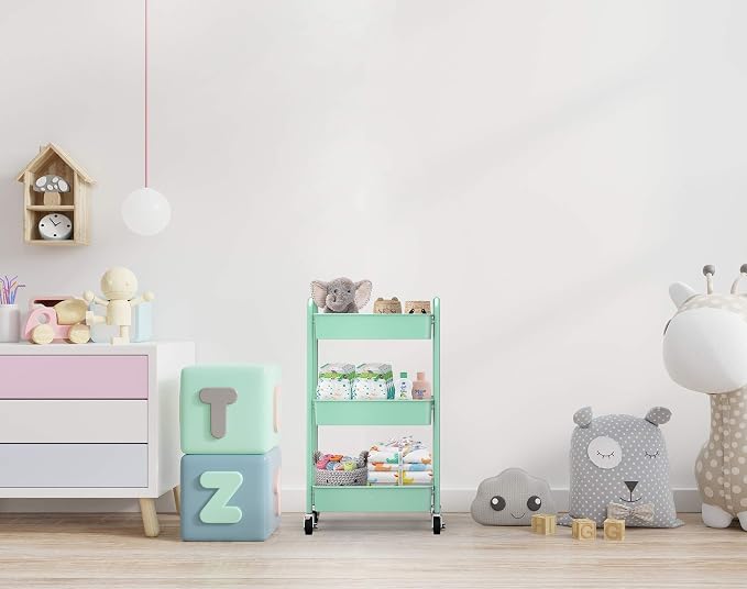 CAXXA 3-Tier Rolling Metal Storage Organizer - Image 6
