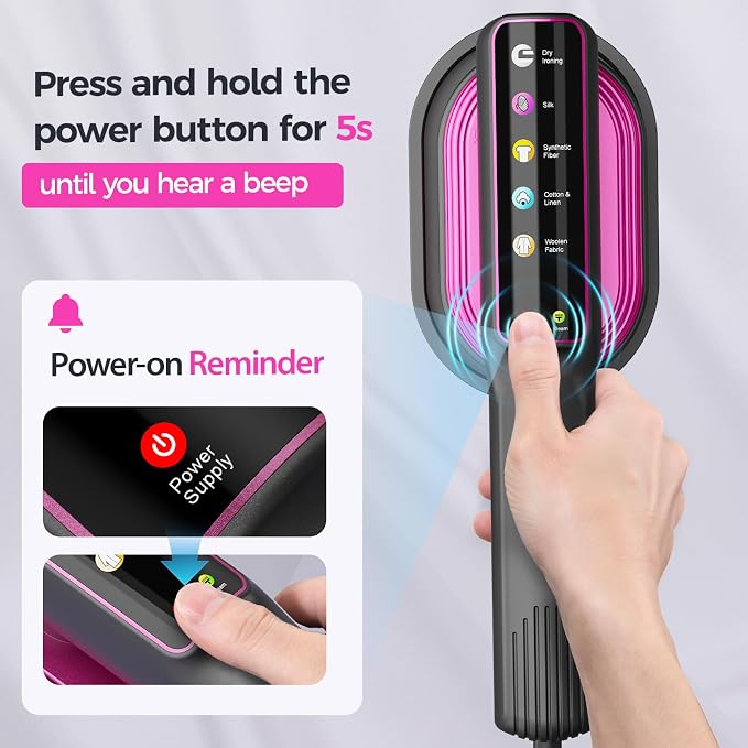 Travel Steamer for Clothes, 1200W Portable Steamer ＆ Iron 2 In 1, 13s Heat Up - Image 2