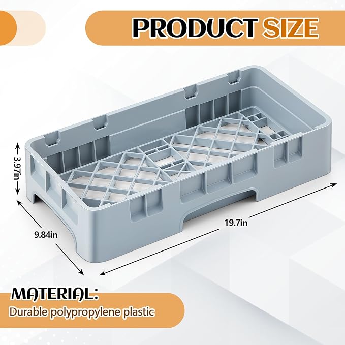 Commercial Dishwasher Tray Rack Polypropylene Full Size Flatware Rack - Image 2