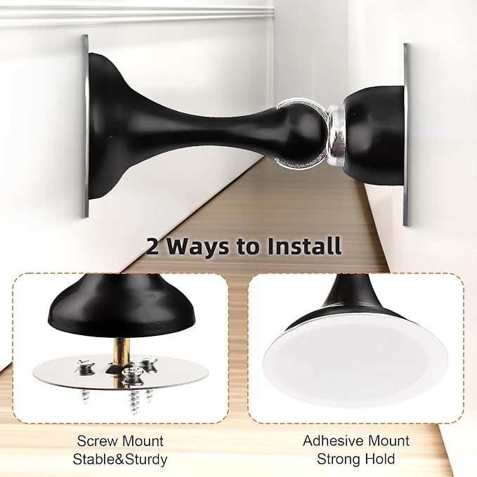 Probrico Black Magnetic Door Stoppers - Image 4