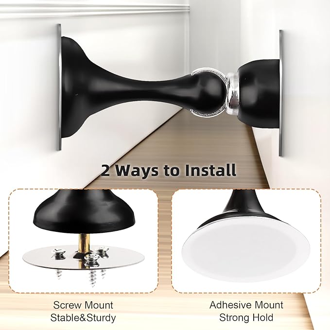 Probrico Black Magnetic Door Stoppers - Image 4