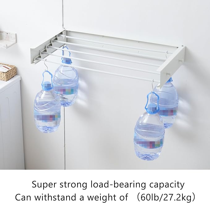 Clothes Drying Rack, Laundry Hanging Rack Collapsible, Wall Mounted Drying Rack - Image 6