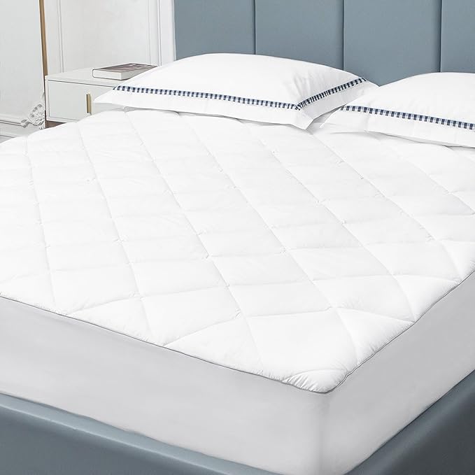 Sunflower California King Mattress Pad Cover, Cotton Mattress Cover by SunflowerHometexUS