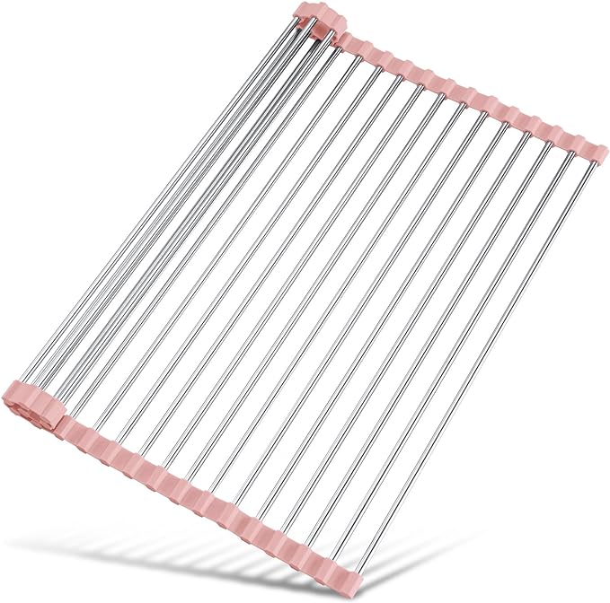 Tomorotec 17.7" x 15.5" Roll Up Dish Drying Rack Over Sink Drying Rack Sink by Tomorotec