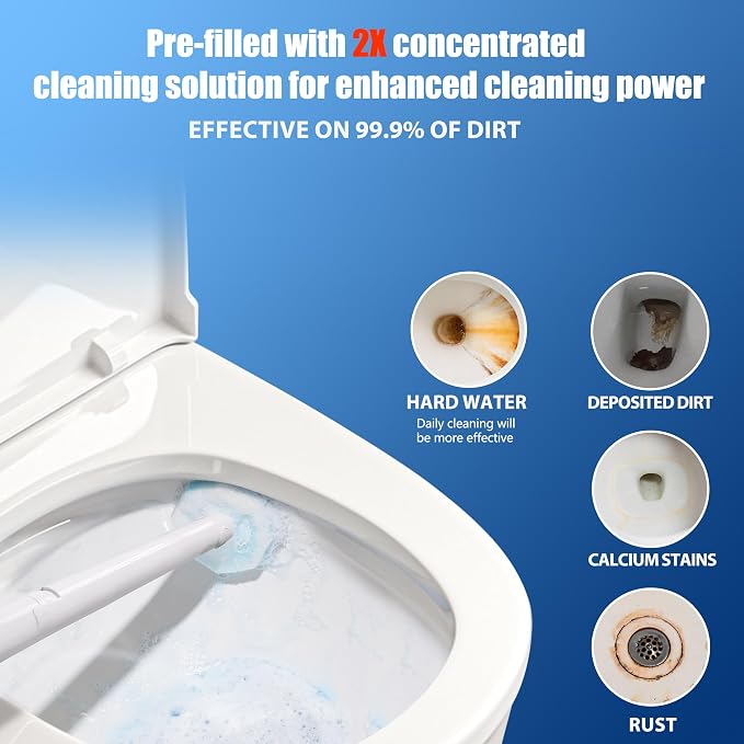 100 Count Disposable Toilet Bowl Wand Refills Prefilled - Image 5