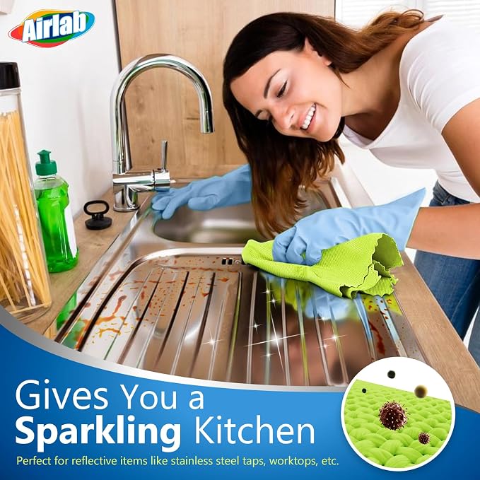 Microfiber Cleaning Cloth Glass Window Stainless Steel Mirror Polishling Rags - Image 4