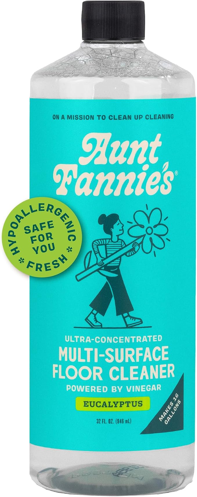 Aunt Fannie's Ultra Concentrated Floor Cleaner Vinegar Wash, Makes 16 Gallons by AuntFannies