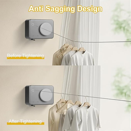 Retractable Clothesline Indoor/Outdoor, Anti-Sag - Image 2
