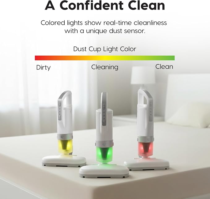 IRIS USA Handheld Corded Mattress Vacuum Cleaner, Dust Sensor, Pet Hair Remover - Image 5
