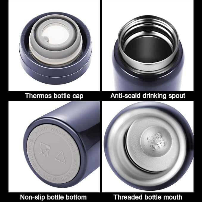 10oz Mini Water Bottle Stainless Steel Thermos Small Flask - Image 3