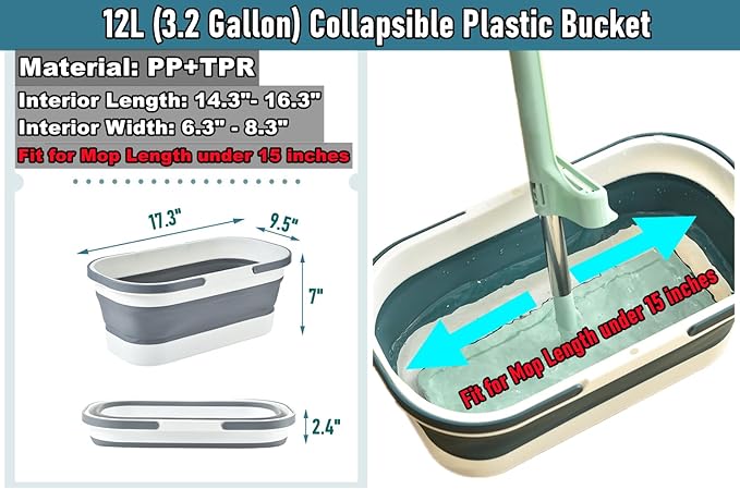 Collapsible Mop Bucket Basin Tub - Image 3