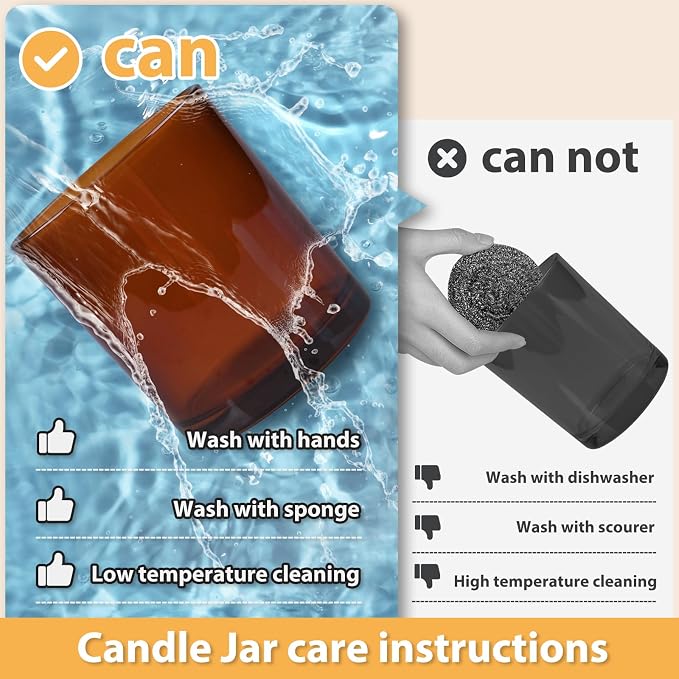14 OZ Thick Candle Jars for Making Candles 12 Pcs, 3 Wick Empty Jars - Image 3
