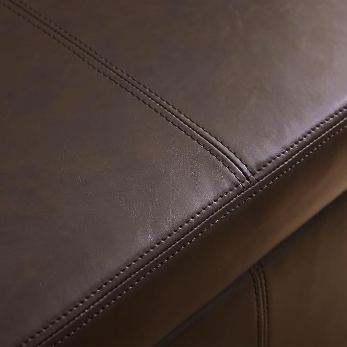HUIMO Faux Leather Storage Ottoman Bench 50.3 Inch Extra Long PU Upholstered - Image 7