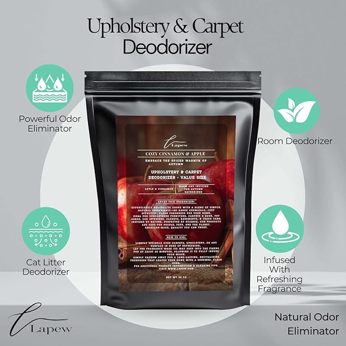 Cozy Cinnamon & Apple Carpet Freshener Powder Refill 36 oz | Powerful Odor - Image 3