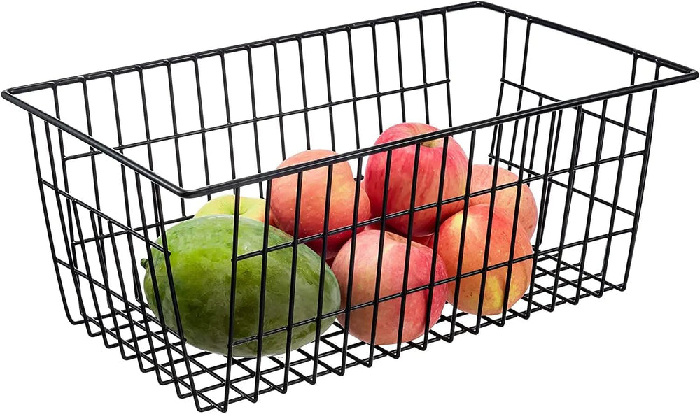 15.2" Metal Wire Baskets for Organizing 6 Pack, Household Pantry Storage...