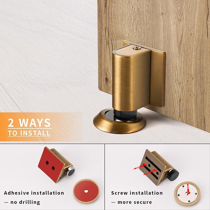 Bak Bo Magnetic Door Stoppers 1 Pack Bottom of Door Holder Keep Door Open No - Image 4