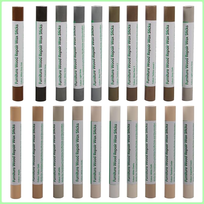 Furniture Markers Touch Up, 20 Colors Wood Filler Sticks, Wood Wax Crayons - Image 8