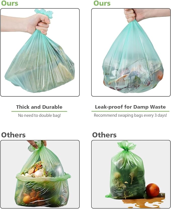 Biodegradable 8 Gallon Trash Bags, AYOTEE Garbage Bags 8 gallon, Compostable - Image 5