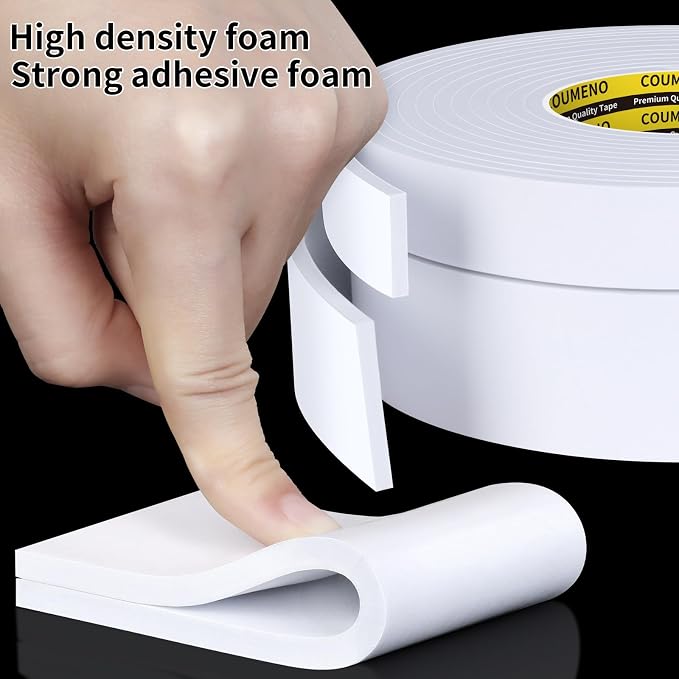EVA Single-Sided Adhesive White Foam Tape, Single-Sided Sealing Strip Foam Pad - Image 5