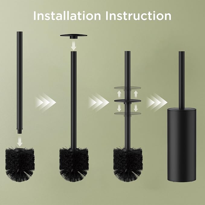 Toilet Brush and Holder Set, Toilet Bowl Brush - Image 8