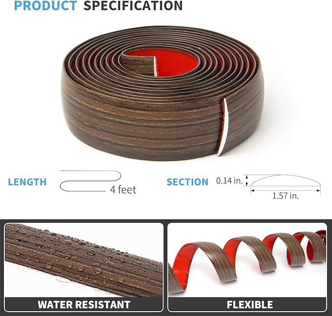Art3d 4 FT Self Adhesive Vinyl Floor Transition Strip, Laminate Strip Flat - Image 5