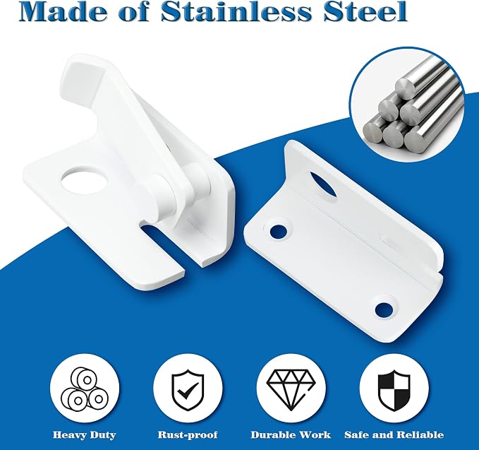 Alise Flip Latch, Gate Latches Slide Bolt Latch Safety Door Lock Catch - Image 5