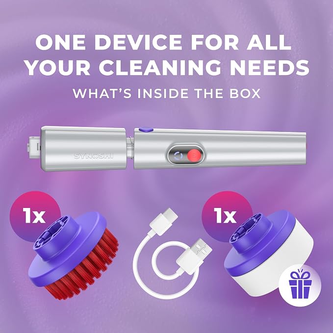 SYNOSHI PRO Electric Spin Scrubber, Cordless Cleaning Brush Bathroom Scrubber. - Image 9