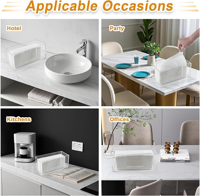 1Pack Acrylic Paper Towel Dispenser, Napkin Holder - Image 5