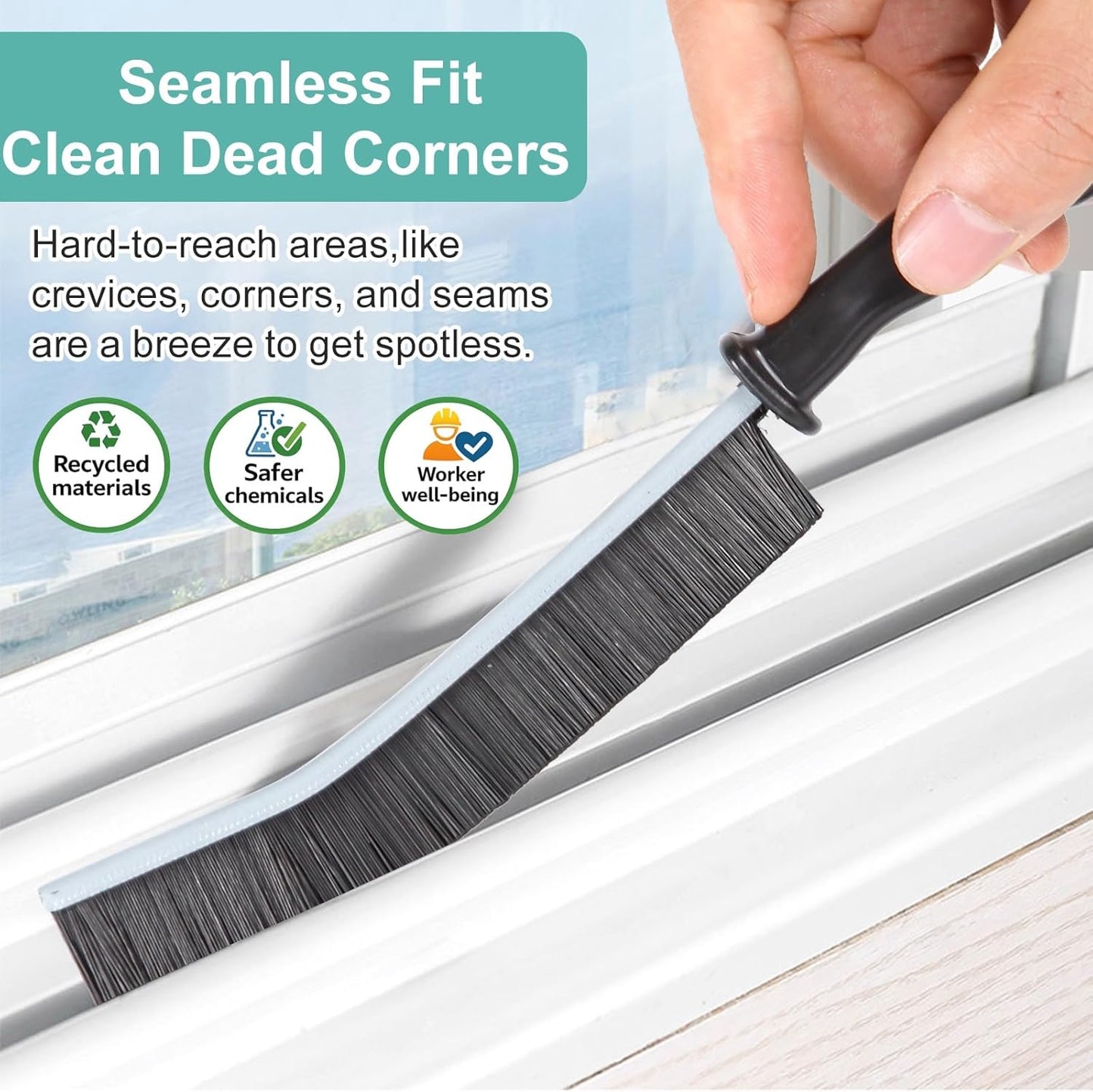 Crevice Cleaning Brush，Hard-Bristled Grout Brush，2026 New Multifunctional Gap Cleaning Brush Tool，Dead Corners Brushes for Bathroom Kitchen Tiles Window Door Slots，3pcs