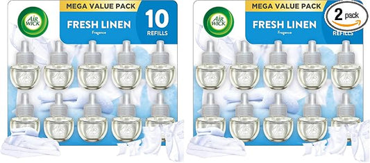 Air Wick Plug in Scented Oil Refill, Fresh Linen, Air Freshener, Essential Oils by AirWick