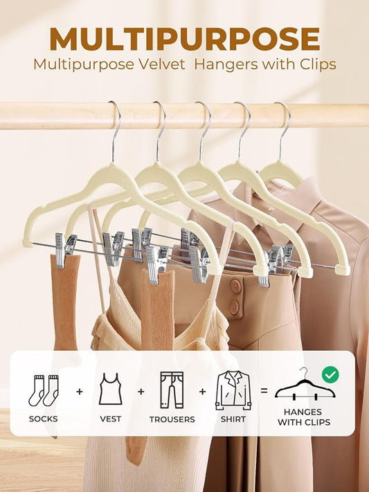 HOUSE DAY Velvet Skirt Hangers 36 Pack, Space Saving Slim Shorts Hanger - Image 2