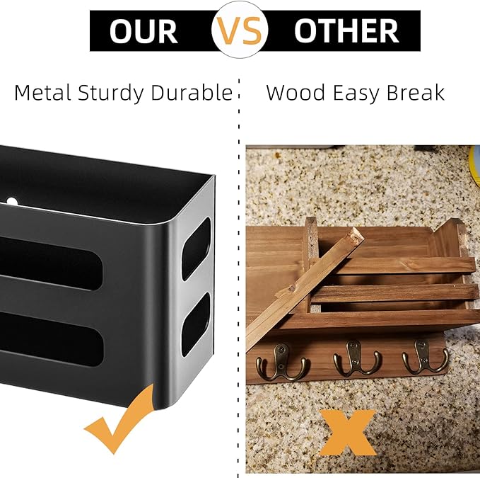 MKO Key Holder for Wall, Mail Organizer Key Rack - Image 3