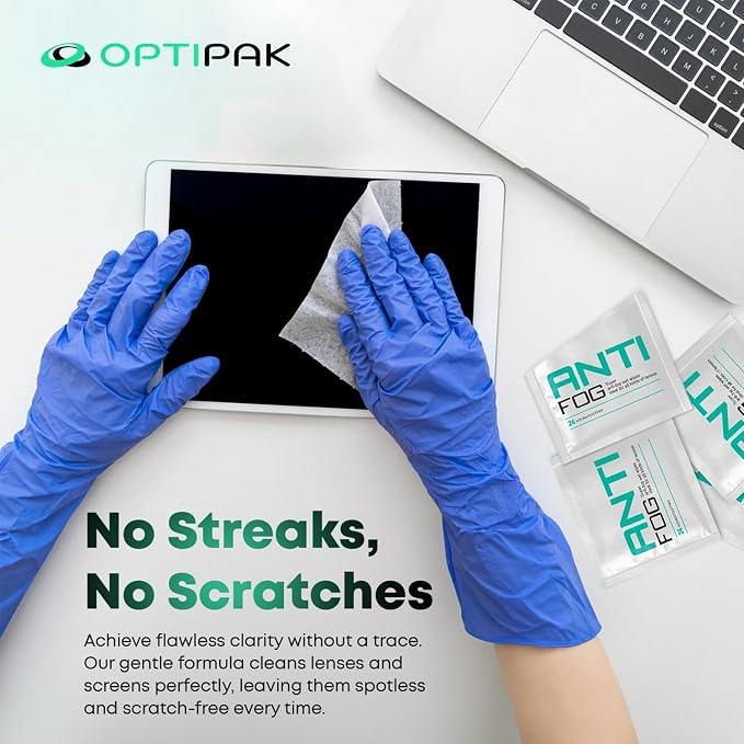 Anti Fog Wipes for Glasses, Binoculars, Face Shields, Ski Masks or Swim Goggles - Image 7