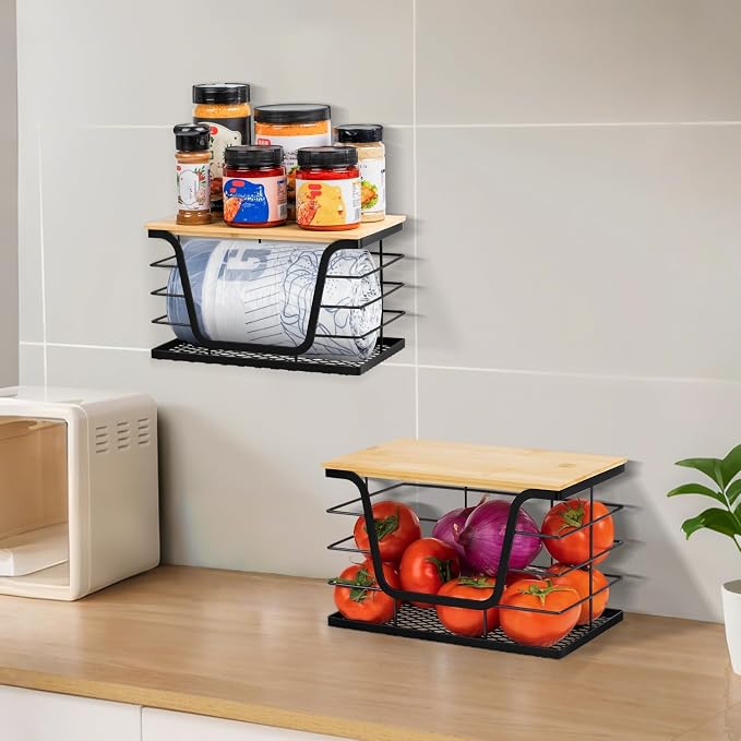Wetheny 2 Pack Trash Bag Holder, Wall Mounted Garbage Bag Dispenser - Image 5