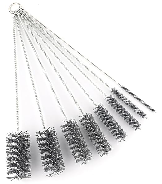16 Inch Extra Long Pipe Cleaning Brush Set Abrasive Filament, 8 Piece Variety by Ctsyuqoo