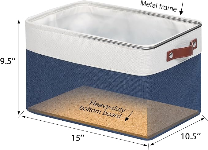 Univivi 4PC Large Storage Baskets Foldable Fabric Storage Bins - Image 3