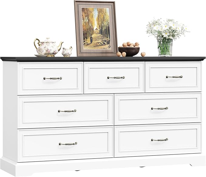 7 Drawer Dresser for Bedroom, Rustic Farmhouse Dresser - Image 8