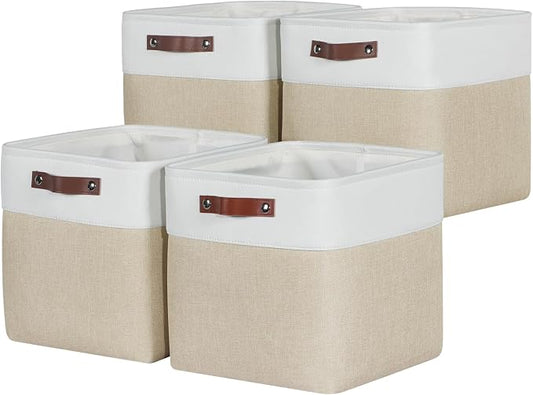 Univivi 12x12 Storage Cube Bins set of 4 Cube Organizer by Univivi