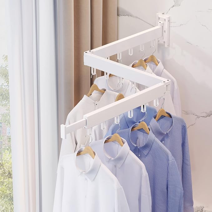 Clothes Drying Rack, Laundry Drying Rack, Clothes Rack Wall Mount, Wall Mounted - Image 3