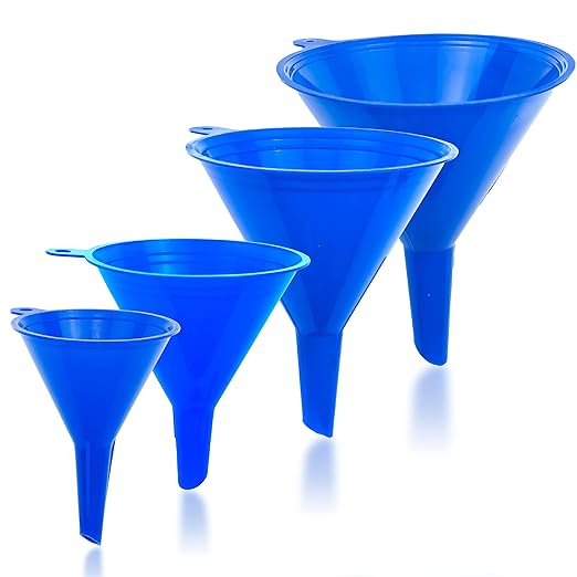 Funnel 4-Pack Funnels for Kitchen Use Filling Bottles by LIQVEE