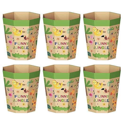 6-Pack Cardboard Trash Can – Foldable, Recyclable, Plastic-Free & Reusable by Unknown