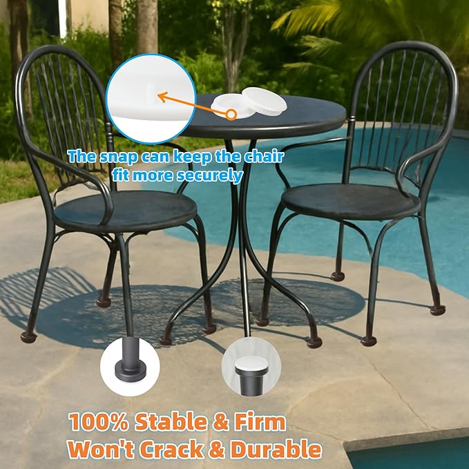 Wrought Iron Patio Furniture Feet Caps - Image 5