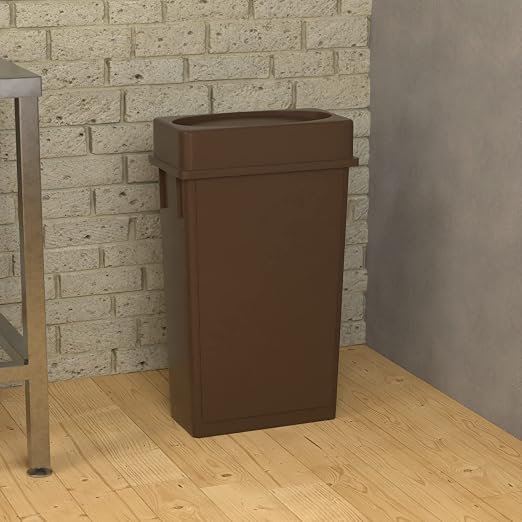 23 Gallon Brown Slim Jim Trash Can - Image 4