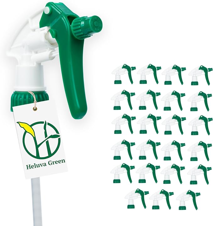 Heluva Green Spray Bottle Nozzle Replacement, Bottle Tops Only by HeluvaGreen