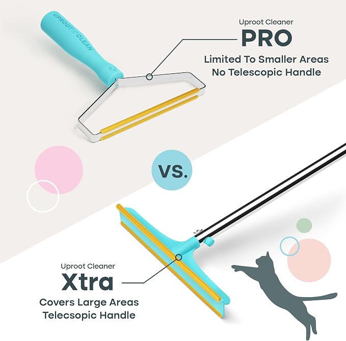 Uproot Cleaner Xtra Pet Hair Removal Tool: Reusable Carpet Rake - Image 8