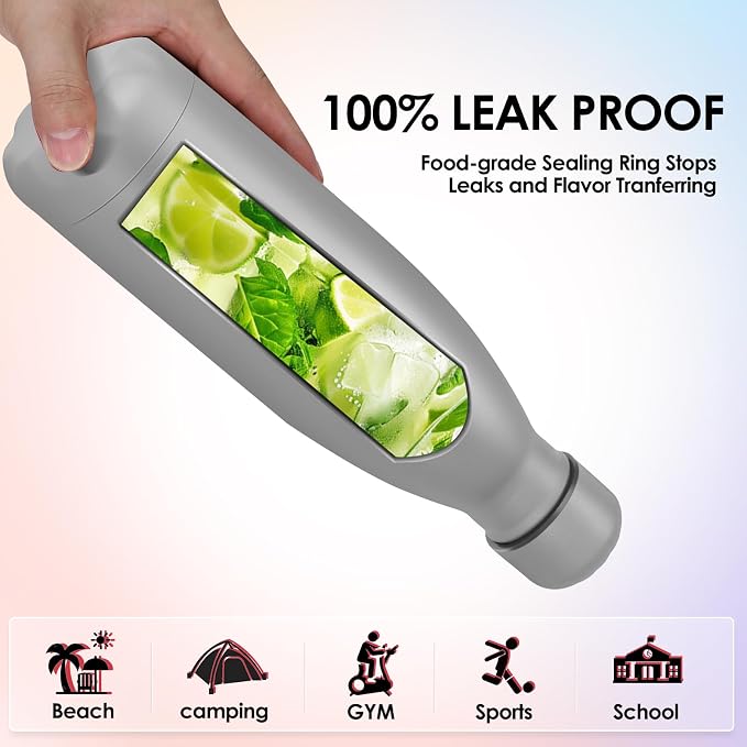 25oz Cola-Bottle Shaped Stainless Steel Leak-proof Water Bottle, Double Wall - Image 5