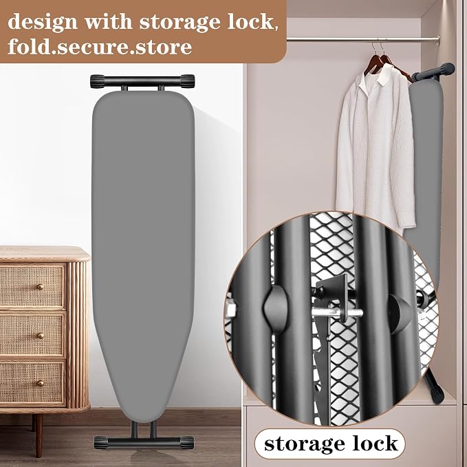 Ironing Board, Compact and Space Saver, Size 13 x 43, Metal Construction - Image 5