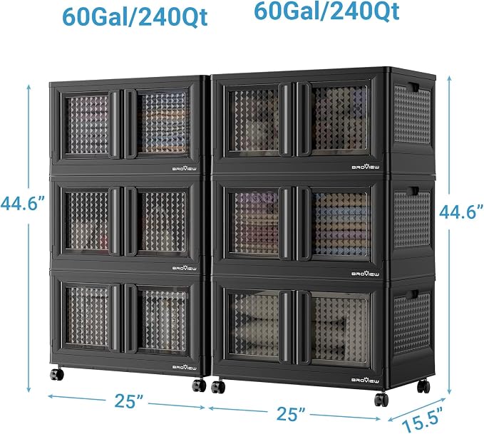 BROVIEW 120Gal Stackable Storage Bins - Image 2