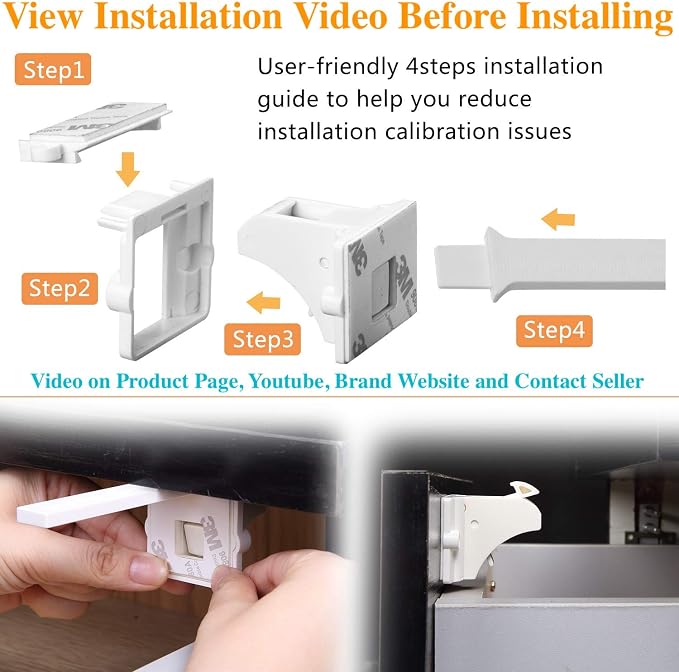 Vmaisi Adhesive Magnetic Locks for Cabinets & Drawers - Image 6