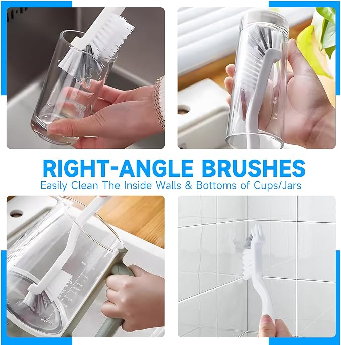 14Pcs Crevice Cleaning Brush Set, V Shape Grout Cleaner Brush - Image 4